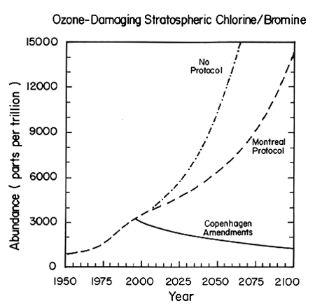 Chlorine/bromine abundance projections