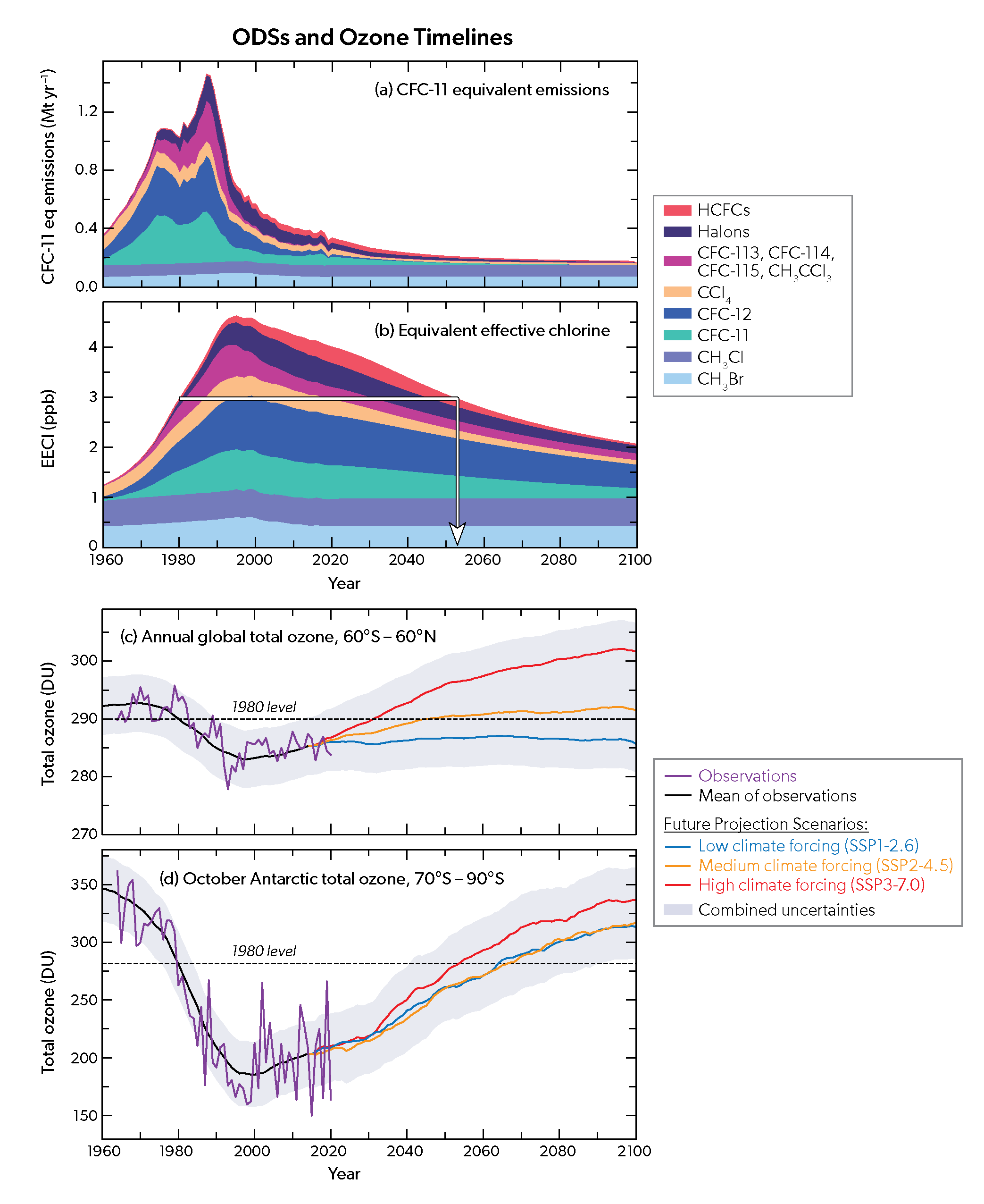 ODSs and Ozone Timelines