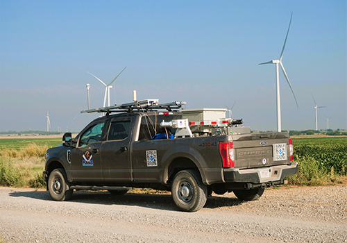 lidar in the truck bed