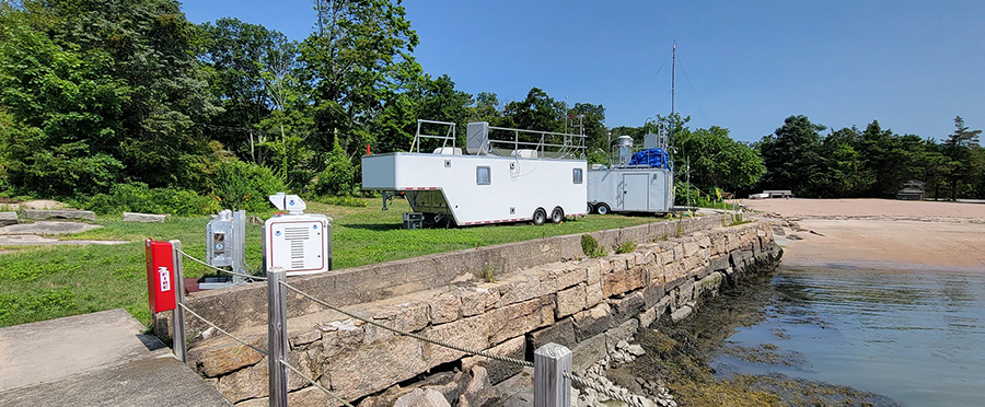 Doppler lidar and TOPAZ trailer at YCFS