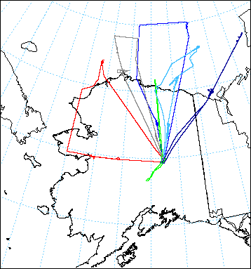 AK flight tracks map