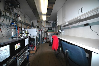 instruments inside of trailer