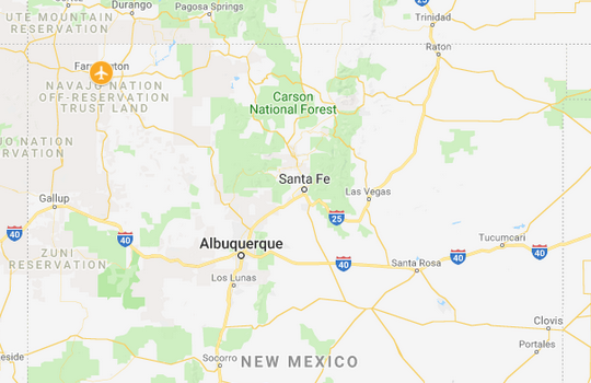 New Mexico location map