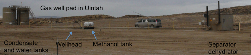 gas well pad in Uintah