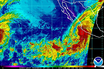 Hurricane Patricia satellite image