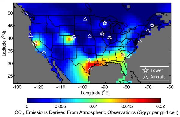 U.S. CCl4 emmissions derived from atmospheric observations