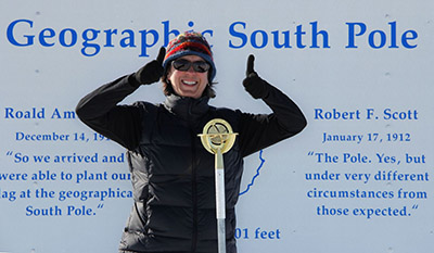 Birgit Hassler at the South Pole