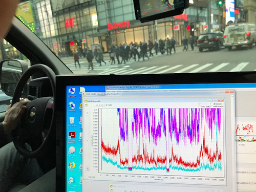 data display from the streets of NYC