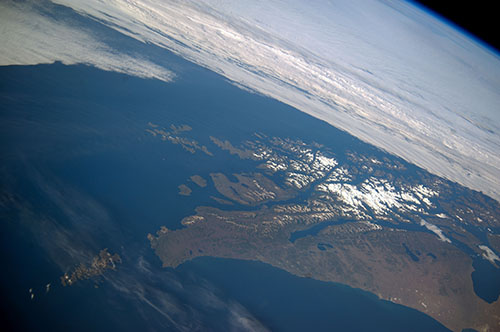 parts of Chile and Argentina from ISS