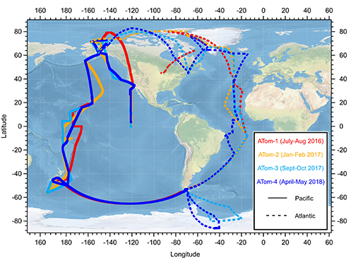 world map of flight tracks