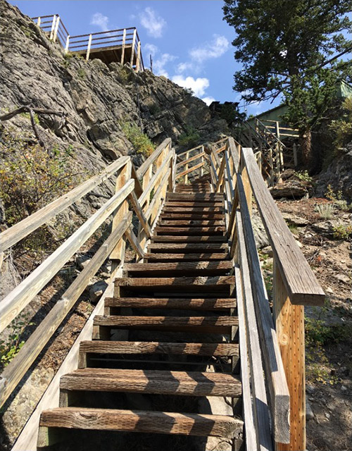 stairs to platform