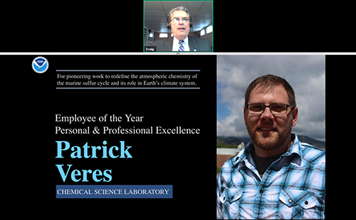 Veres receives award virtually