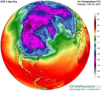 2m Temperature map