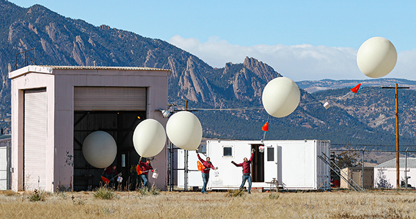 ozonesonde balloon launch time series