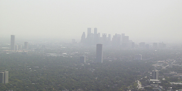 downtown Houston air pollution
