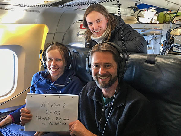 researchers on board the NASA DC-8 during ATom
