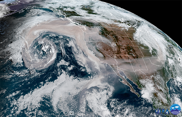 NOAA GOES-West satellite image