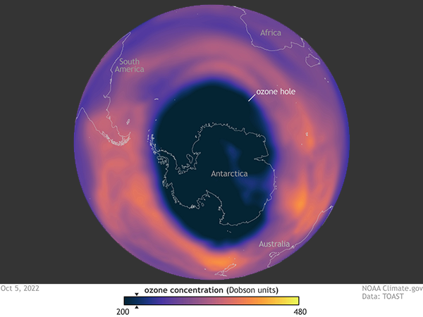 2022 ozone hole maximum extent
