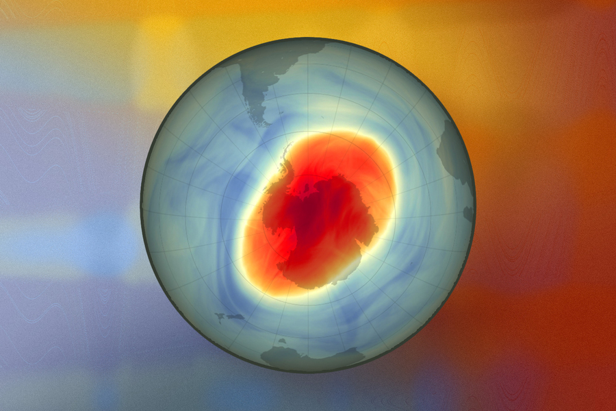 ozone hole over Antarctic