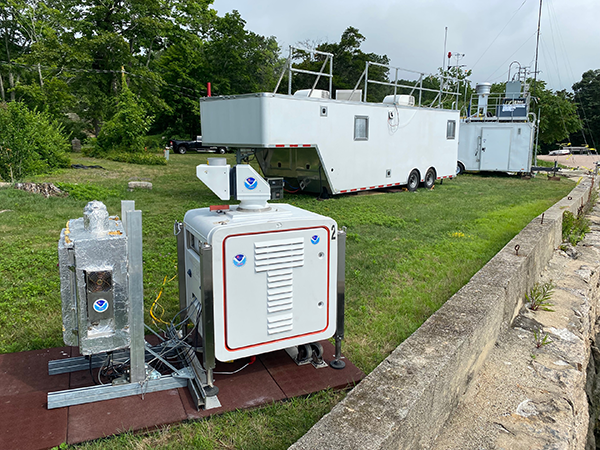 Doppler lidar and TOPAZ trailer at YCFS