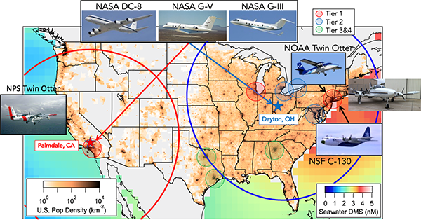 U.S. map of coordinating activities