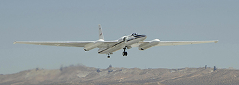 NASA ER-2 landing at Armstrong Flight Research Center