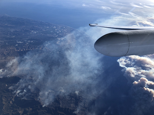 ER-2 flies over the Ventura County CA fire Dec 2017