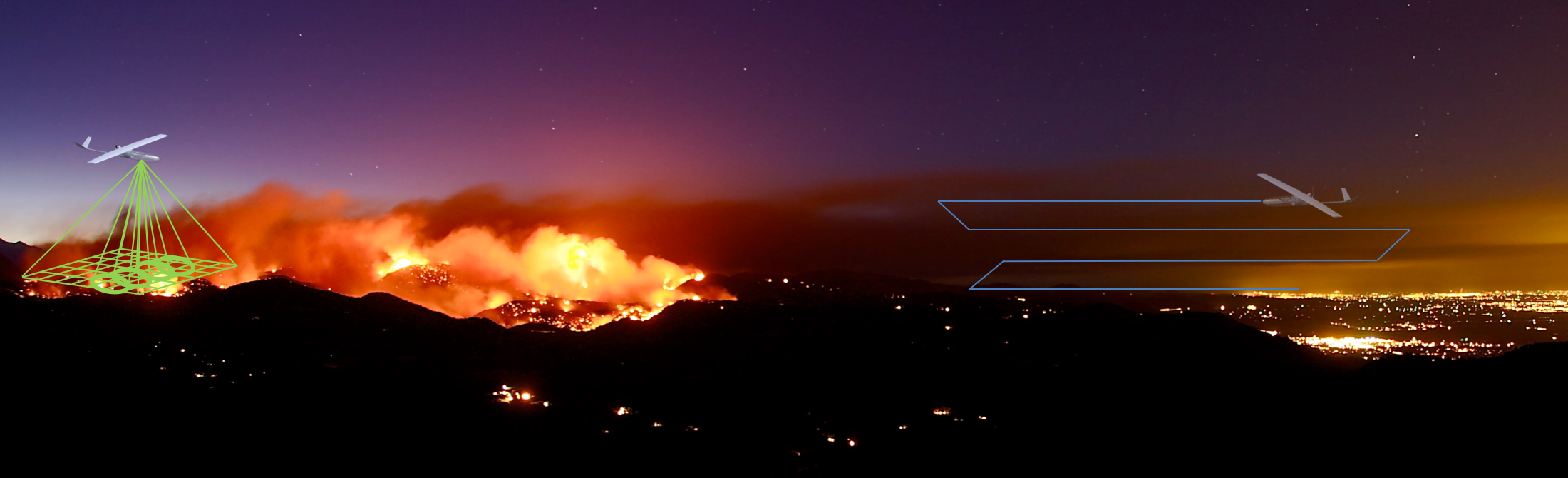nighttime wildfire observations with UAS