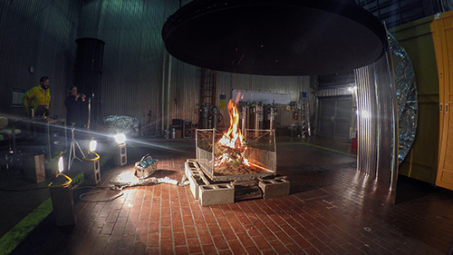 stack burn at the Fire Sciences Lab in Missoula
