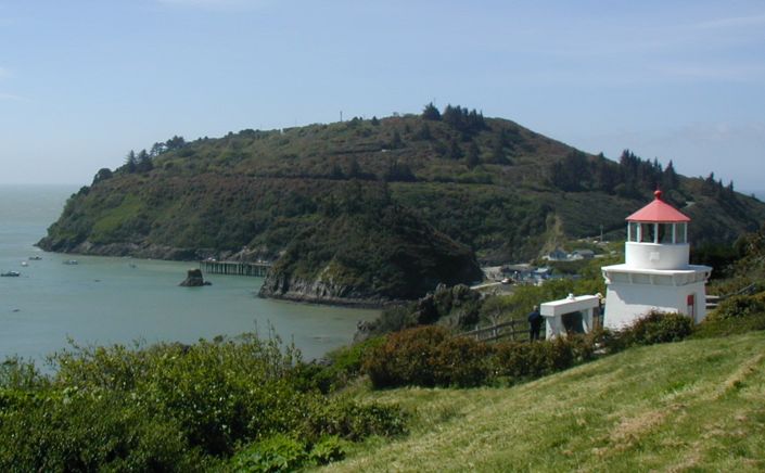 photo of Trinidad Head site looking northward from the coast